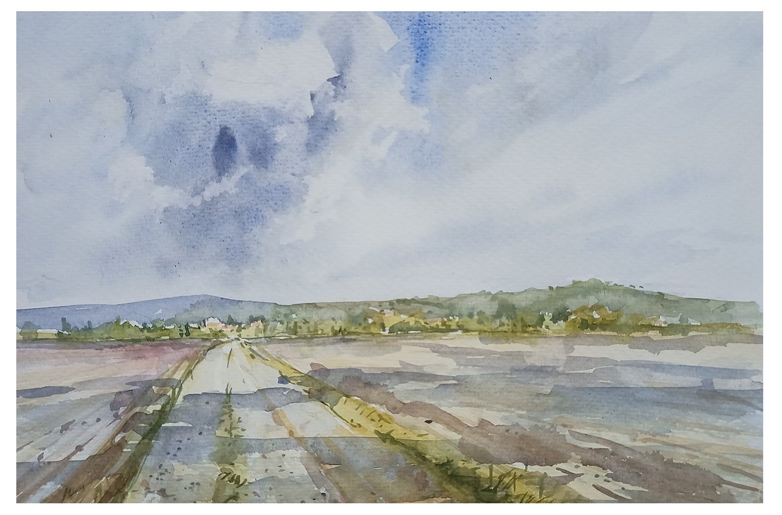 In the Chiltern Hills watercolour painting by Steve Fairhurst