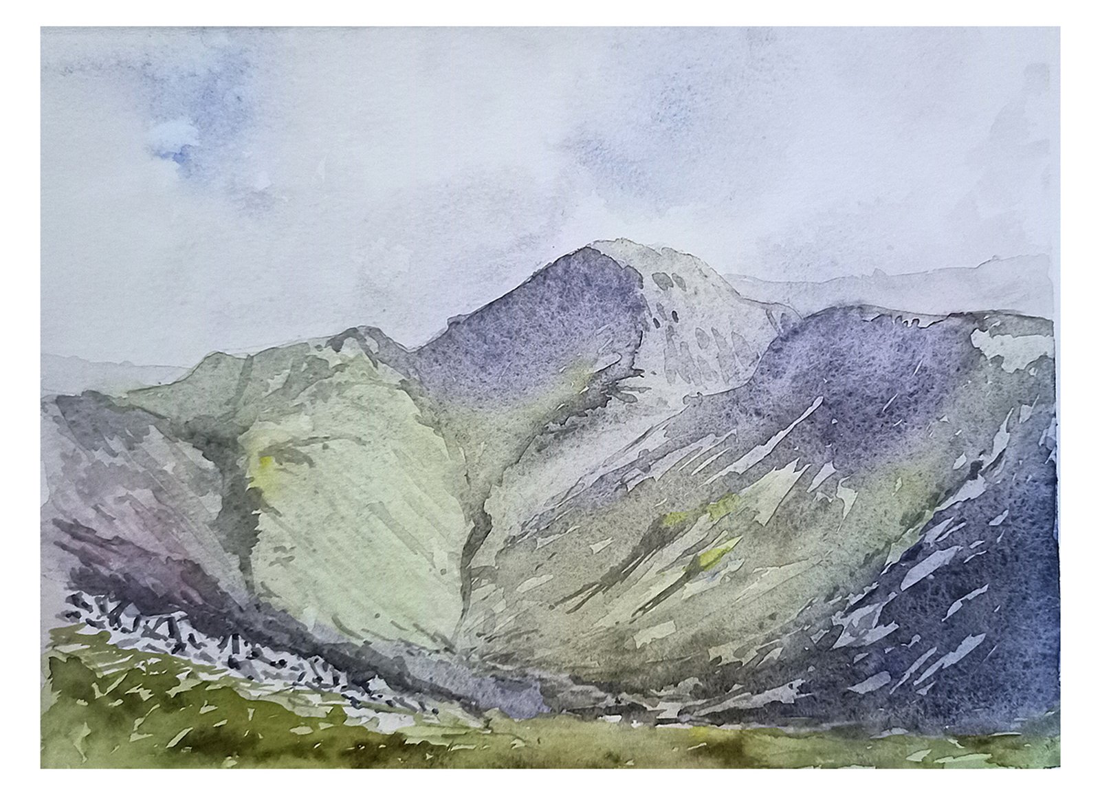 Towards Gable watercolour painting by Steve Fairhurst