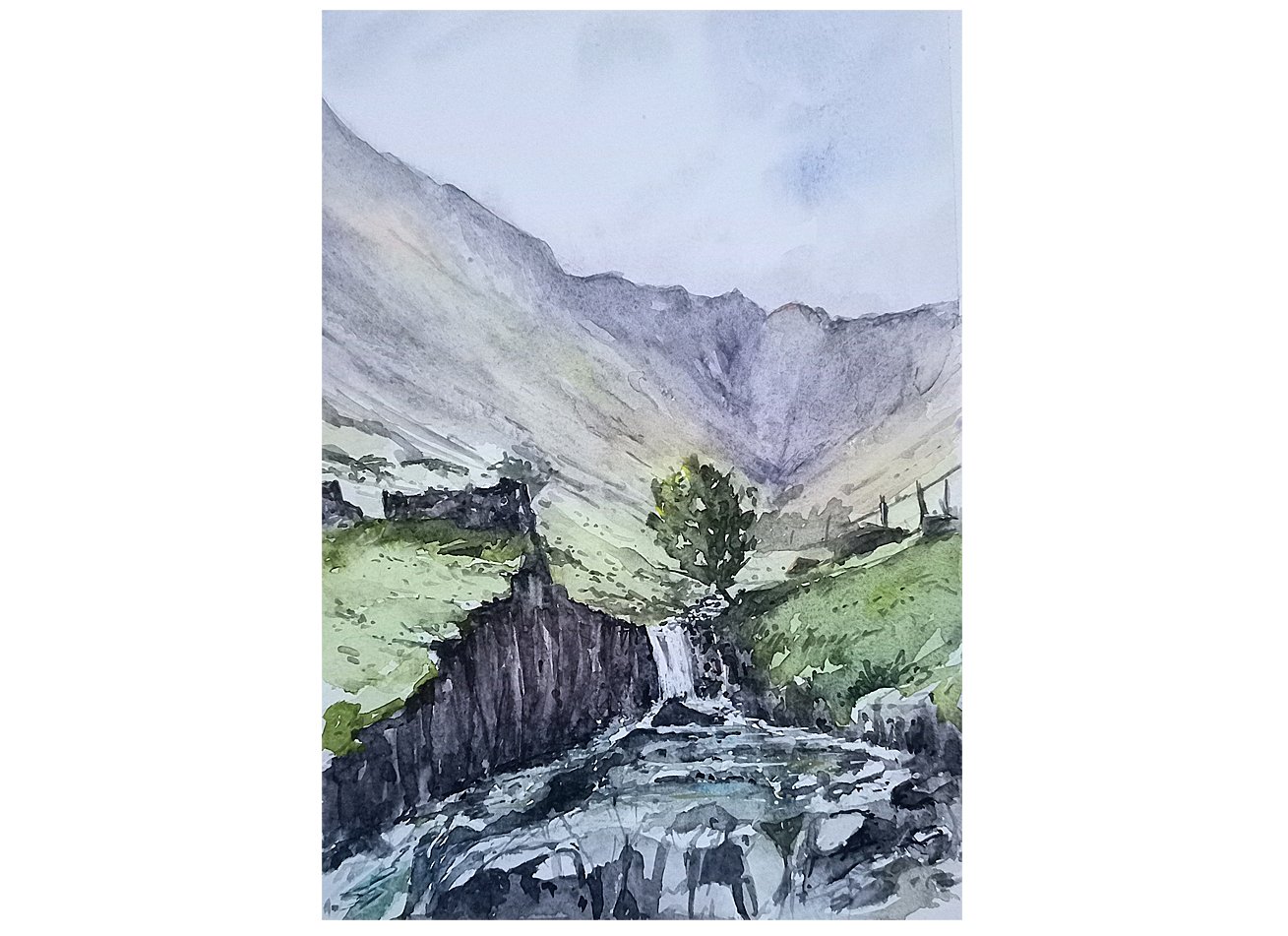 Stockley Beck watercolour painting by Steve Fairhurst
